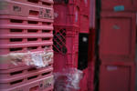 crates, pink