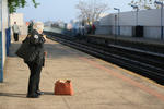 waiting for the train