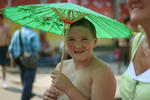 boy with parasol