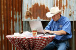 cowboy and a computer